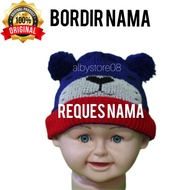 Lion Character Baby Beanie Embroidered Name/ Baby Boy Beanie/ Baby Girl Beanie