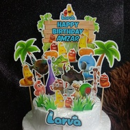 Larva Cake Topper (Personalized Name)