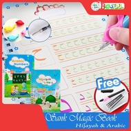 Buku Magic 3D Hijaiyah Dan Arabic Number / Sank Magic Book / Tulisan