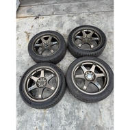 Volk Rays TE37 17 Inch 5h 100 Made in Thailand Halfcut Condition