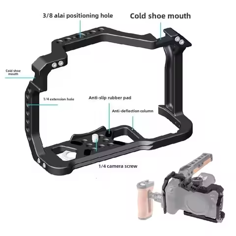 for Canon EOS R5 R6 MARK III/ II Camera Cage, Photography Accessories Expansion Frame; w 1/4" 3/8" S