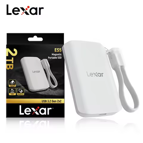 Lexar ES5 Magnetic Portable SSD Type-c USB3.2 PSSD for iPhone 15 16 Mac iPad Max 2000Mb/s External S