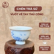 An Tho Tuc hand-painted porcelain tea cup [Code CVV13] - Made in Bat Trang