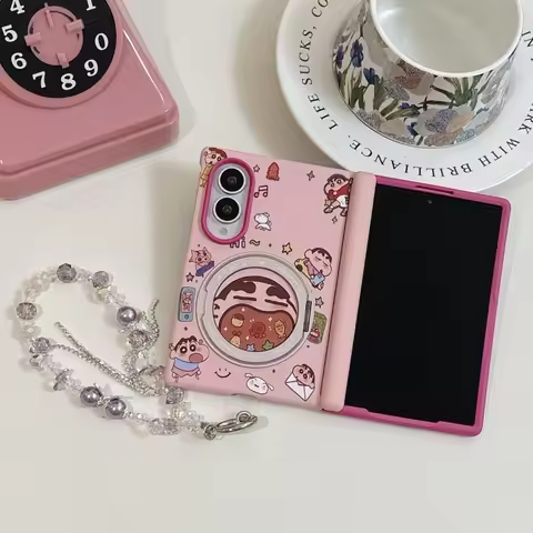 Funny Crayon Shin-chan Magnetic Phone Case for Samsung Galaxy Z Fold 8 Fold 8Cover With Magsafe Stan