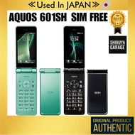 AQUOS 601SH Black/Light Green Flip Phone JapaneseFlipPhone Keitai  Unlocked SIM Free RetroPhone Vint