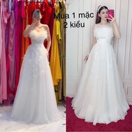 Ms1420y WEDDING DRESS 1 IN 2 FEATHER LEAF STYLES full size S/M/L/XL (video photo taken by shop 10000