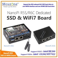 NanoPi R5S R6C Dedicated NVME SSD & WiFi7 Board,BE200,MT7922,AX200 RTL8822CE,debian