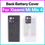 Back Battery Cover Glass Housing For xiaomi mi mix 4 Door Back Battery Back Cover Case camera lens g