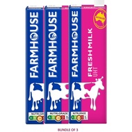 Farmhouse UHT Fresh Milk, 3 x 1L Expiry Dec 2024