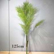 125Cm Large Artificial Palm Tree Tropical Plants Branch Plastic Fake Leaves Green Monstera For Chris
