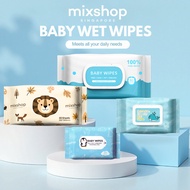 Mixshop Baby Wet Wipes, Mini, Large, Thick, Unscented, Alcohol-Free,  Safe, Travel & Home Daily Use