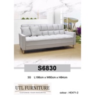 UTL SOFA S6830[3 SEATER SOFA SET][CAN CHOOSE CASA LEATHER OR WATER RESISTANCE FABRIC][DELIVERY WEST MALAYSIA ONLY]