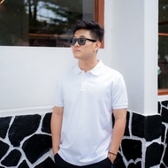 Calvin Klein Polo Shirt Basic In White Kaos Pria dan Wanita Original Branded