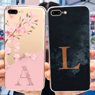 For iPhone 7 Plus Case For iPhone 8 Plus Transparent Cover Soft Silicone Fashion Letters TPU Casing For iPhone7 Plus Bumper