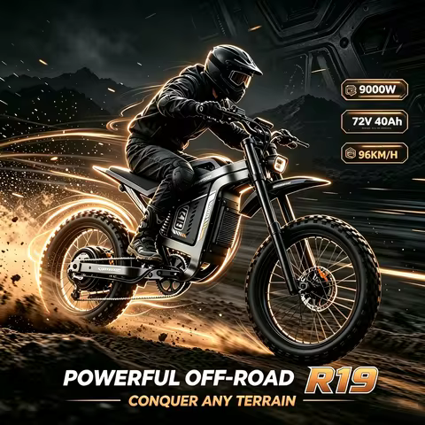 COSWHEEL R19 Electric Dirt Bike 9000W High Power E Bike Electric Motorcycle Fatbike 72V 40Ah Bicycle