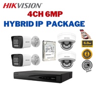 HIKVISION CCTV SET (World No. 1) IP 4CH 6MP Network DS-7604NI-Q14P/DS-2CD1063G2-LIU/DS-2CD1163G2-LIU