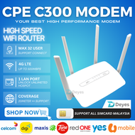 CPE C300 Modified Wifi Router Modem Wifi Sim Card Unlimited Data Hotspot WIFI CPE 4G LTE Modem Router Home Hotspot Antenna for Malaysia