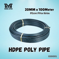 CS "SIRIM" 20MM PN16  100METER HDPE Poly Pipe Poly Paip /Poly Pipe High Quality(Buatan Malaysia) Mal