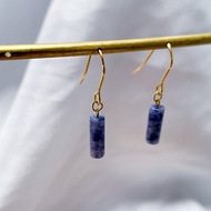 2色入 | 手製簡約藍紋石小圓柱耳環 - Ocean Earrings