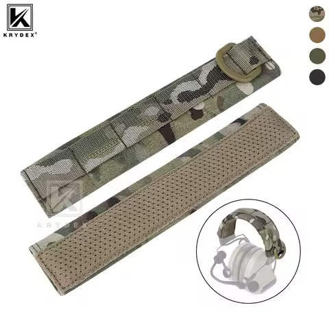 KRYDEX Tactical Modular Headset Cover Earmuff Headphone Band Protection Case With D-ring Fits for Al