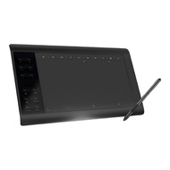 10x6 Inch Graphic Drawing Tablet 16384 Levels Pressure Digital Art Pad Battery-Free Stylus Pen 22 Sh