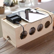 [包運費 免安裝] 木藝充電器收納盒 電線收納盒 拖板收納盒|Solid wood cable storage box [Free Delivery] Free Installation [USB s