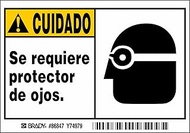 Brady 86847 Self Sticking Polyester Machine/Equipment Labels, Black/Yellow On White, 3 1/2" Height x