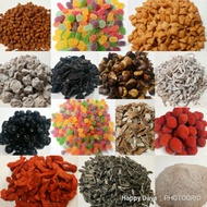 Asam-Asam Manis/ Preserved fruits/ Asam boi/ Jelly/ Wu Hua Guo/ Tangerine Peels/ Black Plums/ Biskut