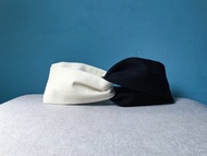 雙色髮帶 / 黑與米白 - OREO