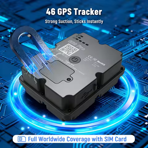 Wanway 4G LTE Magnetic GPS Tracker | 7500mAh Long Standby | Google Maps Traffic Display | Car Asset 