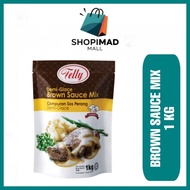 TELLY DEMI GLACE BROWN SAUCE MIX 1KG | SERBUK CAMPURAN SOS PERANG SEGERA | INSTANT BROWN SAUCE