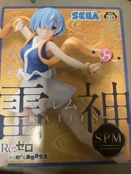 Re：從零開始的異世界生活雷姆 蕾姆 雷神全新景 品SEGA Re:Zero Rem Raijin Figure