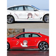 Sailor Moon Car Sticker Car Cute Cartoon Sticker Moon Hare Body Decoration Unique Creative Scratch S