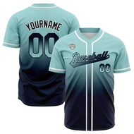【 Free customization 】Multiple colors Custom Baseball Jersey Full Sublimated Team Name/Numbers Breat