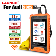 LAUNCH X431 Elite ฟังก์ชั่นเต็มระบบสำหรับ Audi Auto OBD OBD2เครื่องสแกนวินิจฉัย ECU ทดสอบการใช้งานเค