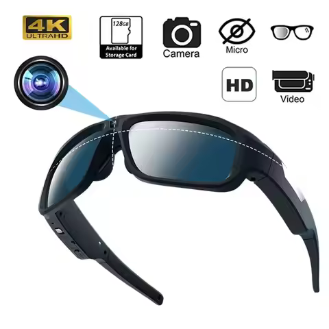 4K Ultra-clear Camera Glasses Video Glasses Bike Surveillance Action Cam Sunglasses Outdoor Sports C