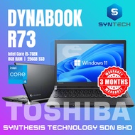 TOSHIBA DYNABOOK R73 INTEL I5-6/7 GEN 4/8GB RAM + 128/256GB SSD WINDOWS 10 REFURBISHED LAPTOP NOTEBO
