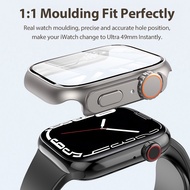 Case for Series 9 8 7 6 5 4 3 Change to Ultra Retrofitting Ultra Case for iWatch for 45mm 44mm Screen Protector Unique Design PC Cover for iWatch 40mm 41mm