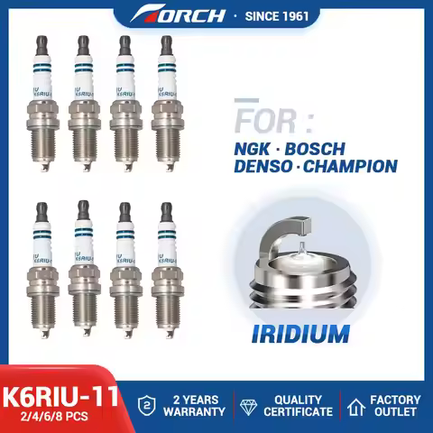 High Quality Torch Spark Plugs K6RIU-11 Replace for PFR6Y PFR5B-11 FR6EI for NISSAN ALMERA 1.6 16V M
