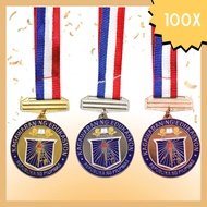 DepEd Medal Award – 5CM Gold, Silver, and Bronze (Kagawaran, 100 Pcs)