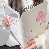 INS Simple popular Cartoon Cute vogue Pink HelloKitty For IPad10.2 Shell Ipad10th Gen5 Cover Mini6 Case Ipad Air2 Cover Air4/5 10.9 Anti-fall Case Pro11/ipad12.9 Anti-bending Cover