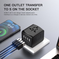 {doverywell}  Charging Socket Travel Adapter Universal Plug-in Adapter Universal Travel Power Adapter with Usb Type C Port Portable Uk Us Au Plug Charger Socket for High Speed Char