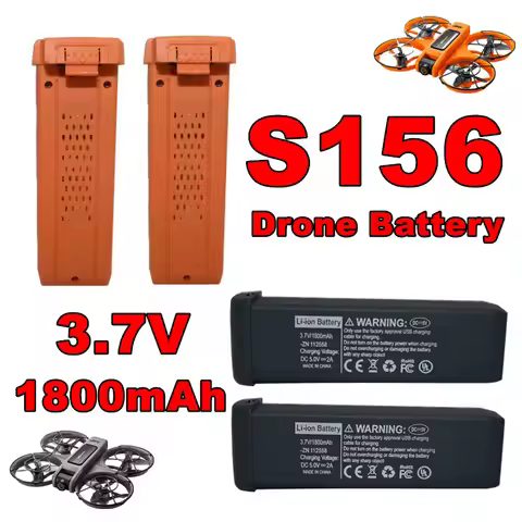 Original S156 Drone Battery 3.7V 1800mAh Lipo Rechargeable Battery for S156 Drone has Orange and Gra