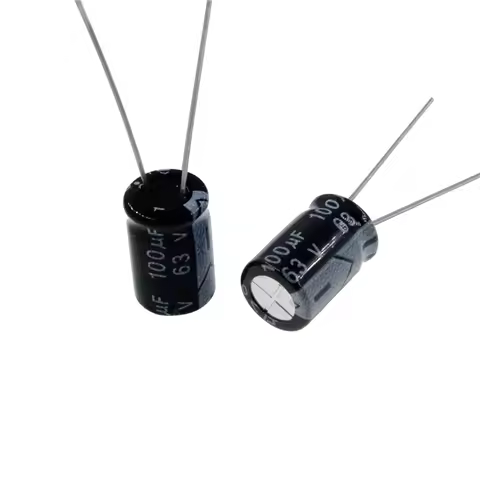 50pcs 100uF 63V 100MFD 63Volt Aluminum Electrolytic Capacitor 8*12mm Radial 100mf63v 100uf63v 63v100