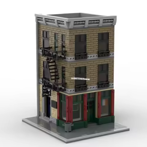 767PCS City Hot Selling Street View Peter's Apartment Irish Pub model DIY creative ideas ChildToy As