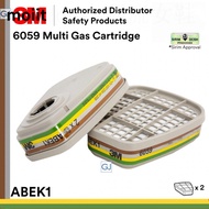High Quality 3M 6059 Multi Gas Cartridge / ABEK1 / CE & SIRIM / 6006 Cartridge Discontinued / Use wi