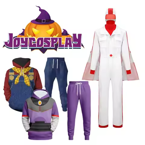 Adult Emperor Zurg Cosplay Hoodie Pants Woody Costume Duke Caboom Jumpsuit Belt Fantasia Outfits Hal