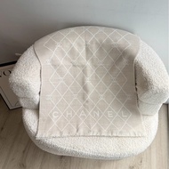 Chanel 26P 米色菱格紋圍巾