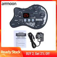 Muslady 【Ready Stock】ammoon pockrockกีตาร์พกพามัลติเอฟเฟกต์โปรเซสเซอร์เอฟเฟกต์เหยียบ 15 ประเภทเอฟเฟก
