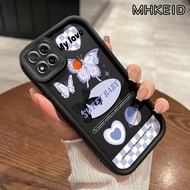 Casing Hp Xiaomi Redmi 9C Redmi 9C NFC Redmi 10A POCO C31 Case ponsel pola Kupu-kupu berbentuk hati 